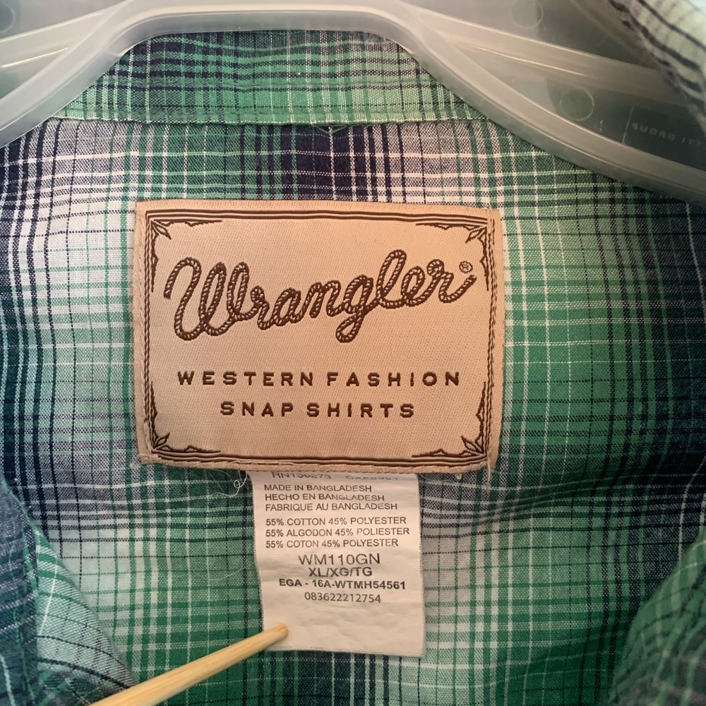 Wrangler shirt sleeve cowboy snap shirt